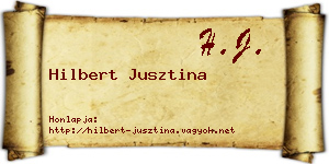 Hilbert Jusztina névjegykártya